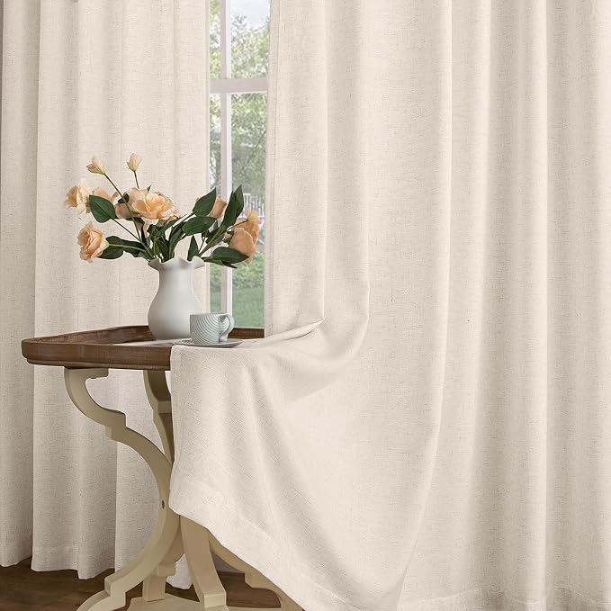 Memory Trained Pinch Pleated Curtains 90 Inches Long, Viral Linen Pinch Pleat - Image 7
