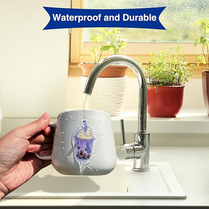 8.5x14 Printable Vinyl Sticker Paper Waterproof, Removable Self Adhesive Vinyl Sticker Sheets for Inkjet and Laser printer, 30 Pack, Legal Size, Milky Transparency