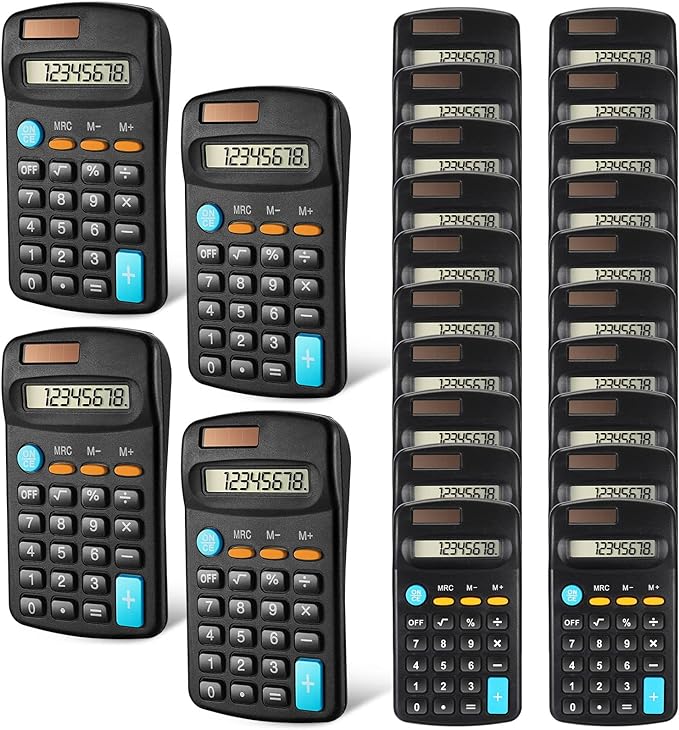 Flutesan 24 Pieces Small Pocket Calculator Bulk, Mini Basic Scientific by Flutesan