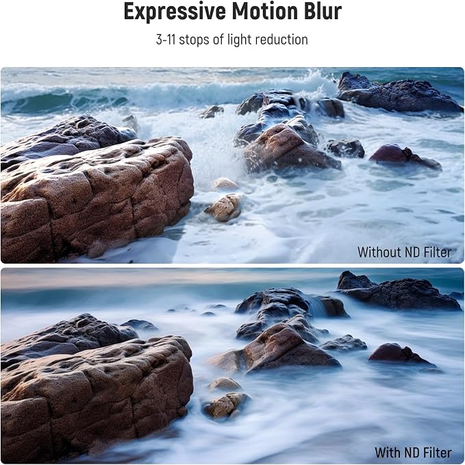 NEEWER 52mm Variable ND Filter, True Color & Hard Stop, 3-11 Stops Adjustable - Image 3