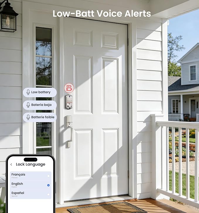 Veise VE017G Wi-Fi Keyless Entry Door Lock, App Remote & Voice Control - Image 15