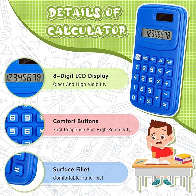 LEIFIDE 24 Pack Pocket Calculator Small Bulk Basic 4 Function Calculator 8 - Image 3