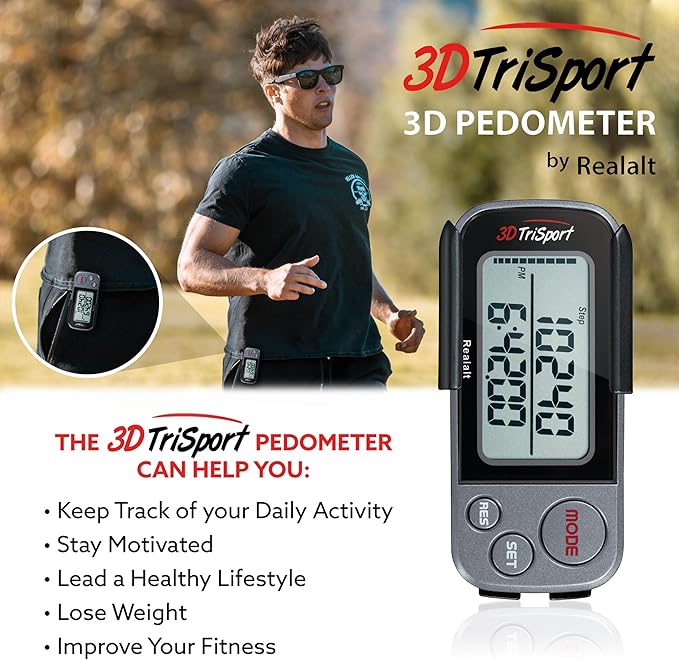 Realalt 3DTriSport 3D Walking Pedometer - Image 3