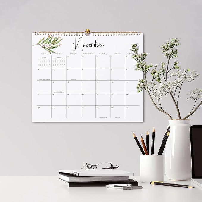 2025 Wall Calendar, Jokotha 18 Monthly Calendar Runs from Jul 2025 to Dec 2026, Home Schooling Planner for Famialy and School, Wirebound,15 x 12 Inches