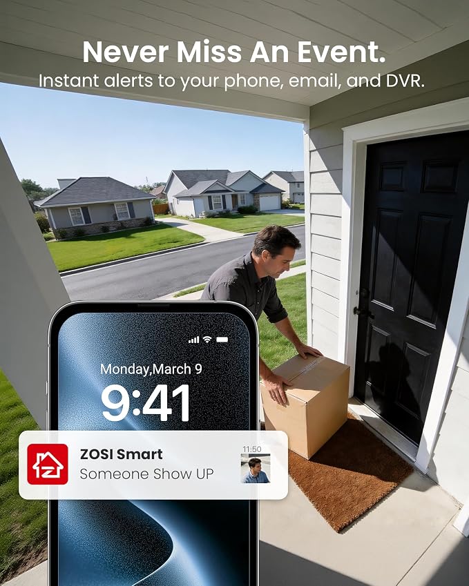 ZOSI 16 Channel Security Camera System, 8 x 1080P Outdoor Indoor Weatherproof - Image 7