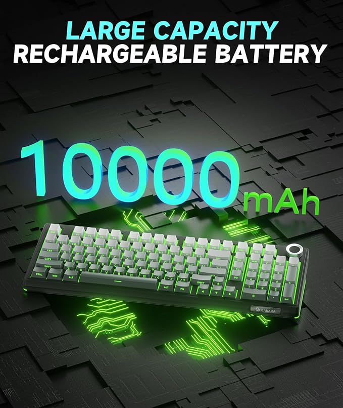 KI99 Pro 96% Wireless Mechanical Keyboard, RGB Gaming Keyboard, Hot-Swappable Pre-Lubed Switches, Gasket Structure Creamy Keyboards for Gamer/PC/Laptop (Black)