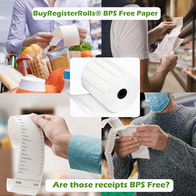 Phenol Free Thermal Paper 3 1/8 x 230 Receipt Rolls fits all Clover POS Cash - Image 4