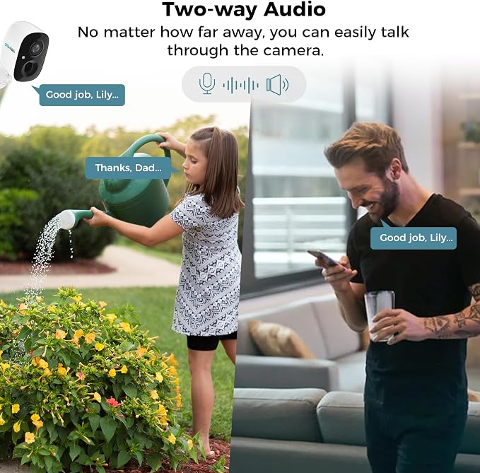 Vicohome 2K Security Camera Wireless Wi-Fi Indoor/Outdoor, Battery Powered - Image 7