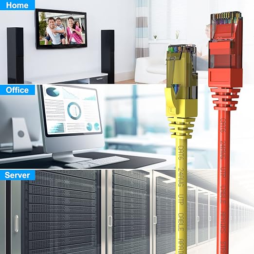 Cat6 Patch Cables 10 Feet, Cat 6 Ethernet Cable, 24AWG CCA, UTP Network Cord - Image 6