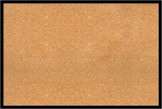 Amanti Art Natural Cork Board for Wall, 25x37 Vision Board with Black Wood Frame, Large Corkboard Office Decor for Home Organization, Modern Contemporary Corkboard Pinboard to display items for home