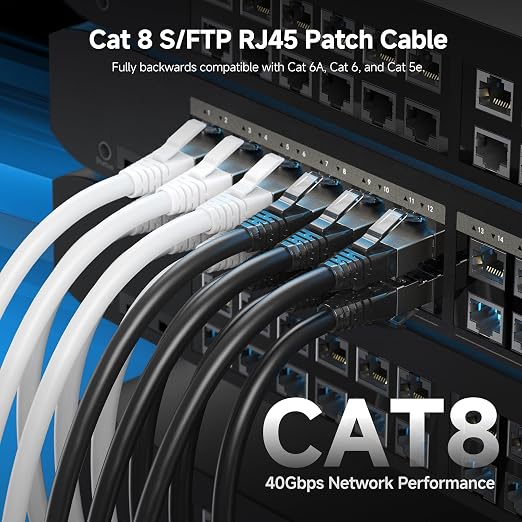 Cable Matters 40Gbps Shielded Cat 8 Ethernet Cable - 25ft - Image 2