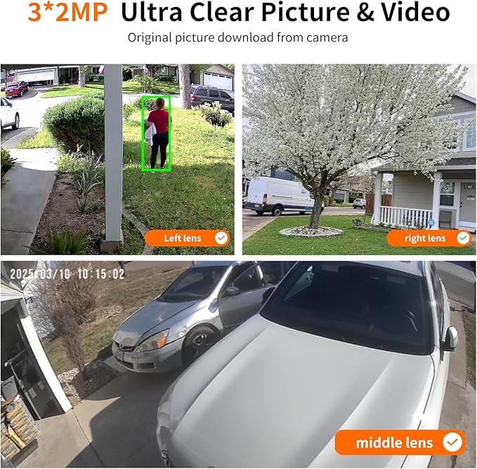 Triple Lens Outdoor Wireless Security Camera, Outdoor Cameras - Image 4