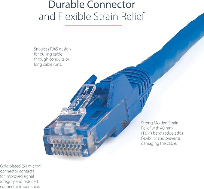 StarTech 8ft CAT6 Ethernet Cable - Image 3