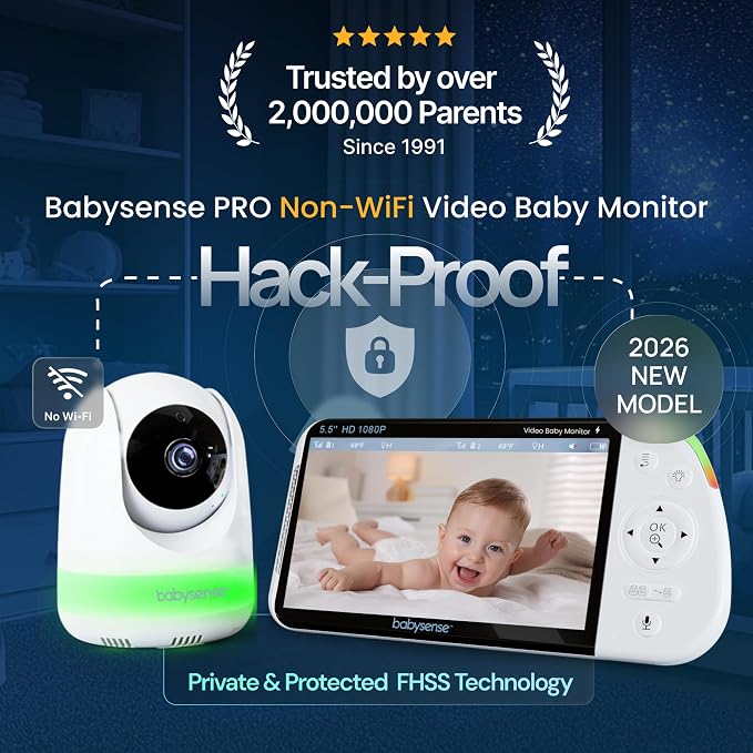 Babysense PRO Full HD 5.5" Split Screen Baby Monitor - Image 2