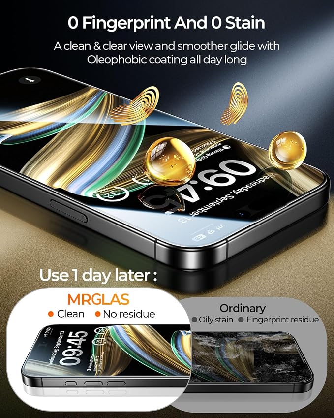 MRGLAS 4-Pack TOP 9H+ Glass for iPhone 16 Plus Privacy Screen Protector UNBREAK - Image 8