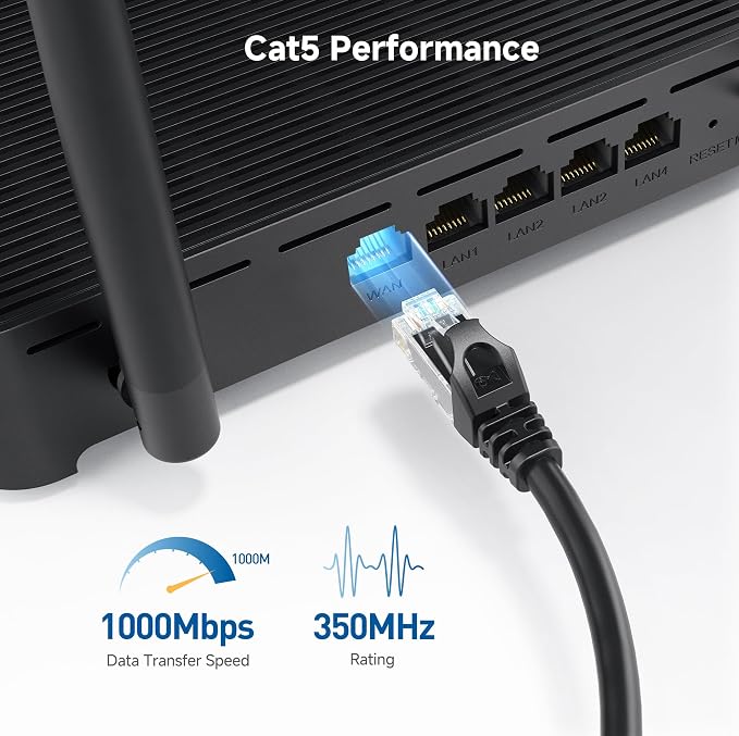 Cable Matters 1Gbps 8-Pack Snagless Short Cat 5e Ethernet Cable - 3ft - Image 4