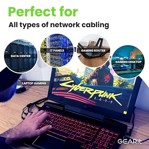 GEARit Cat 6 Ethernet Patch Cable 4 ft Black Cat6 Patch Cables 4ft - Image 8