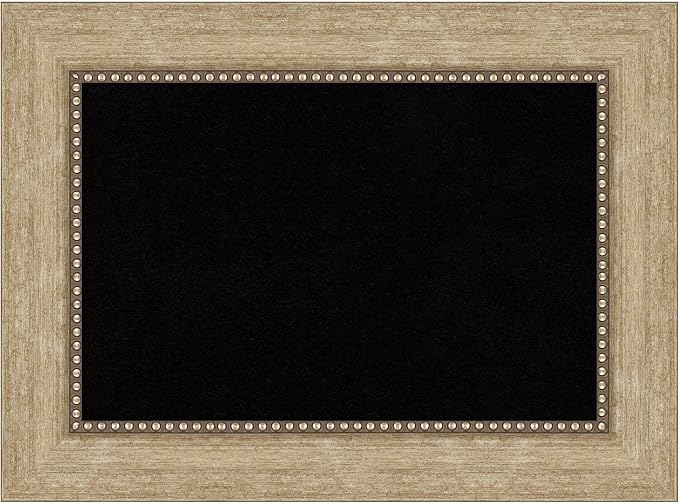 Amanti Art Black Cork Board for Wall, 17x23 Vision Board with Gold Frame, Small Corkboard Office Decor for Home Organization, Casual Corkboard Pinboard to Display Items for Home Organization in