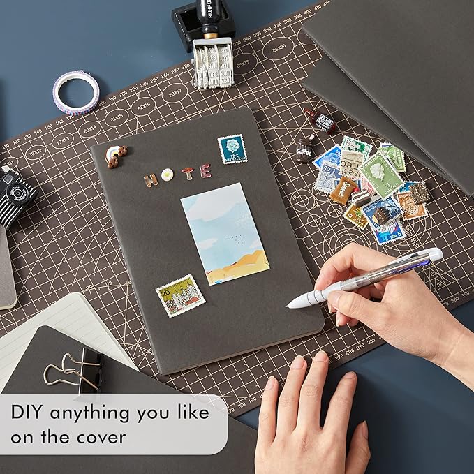 feela 36 Pack Soft Cover Journal Bulk, Lined Blank Travel Journal for Women Men Writing, Notebooks College Ruled for Work, Note Taking Notebook School Business Supplies, 8.2” x 5.5”, A5, Gray