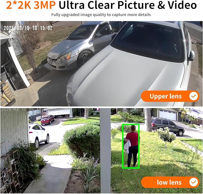 LETSCEE Dual Lens Security Cameras Wireless Outdoor，Solar Cameras - Image 5