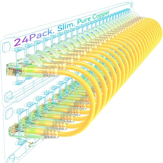 Sokqovt Cat6a Slim 5ft Ethernet Patch Cable - 10G 550MHZ by Unknown