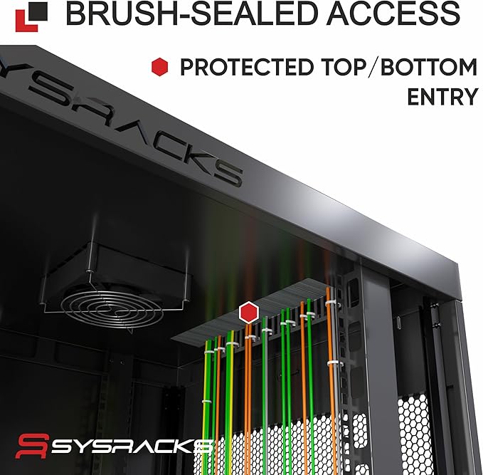6U Wall Mount Server Rack Cabinet – 19" Network Rack Enclosure, PDU & Shelf - Image 6