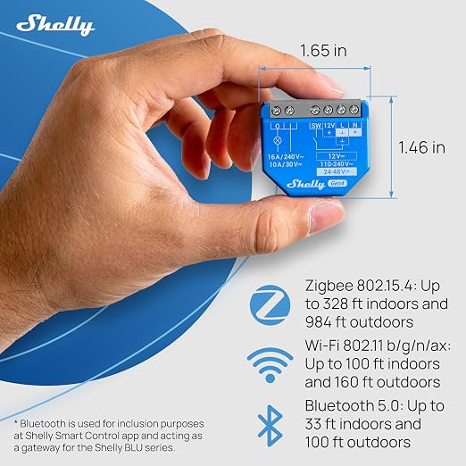 Shelly 1 Gen4 | Wi-Fi, Zigbee & Matter Smart Relay Switch - Image 3
