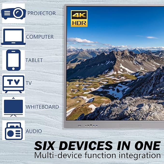 SELFIE CAT 55'' Large Smart Digital Whiteboard for Office Classroom, Interactive Smart Board White Board for Electronic Presentation Meeting, Touchscreen Boards on Classroom Office Video Conference