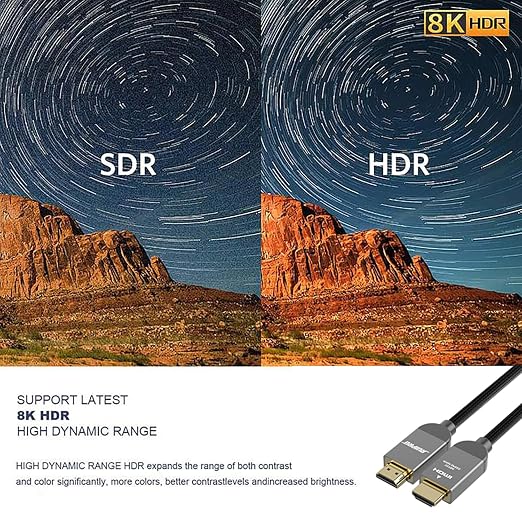 RUIPRO 8K HDMI Ultra High Speed Certified Cable 10 Feet 48Gbps 8K60Hz 4K120Hz - Image 3