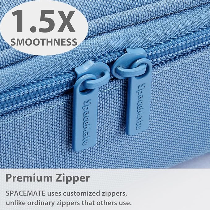 Pencil Case Pouch Box Bag School Supplies Girls Boys Kids, Cute Preppy Stuff Large Big Capacity Aesthetic Pen Organizer, Back to College Stationary, Cornflower Blue, Standard Stlye, 1800ml