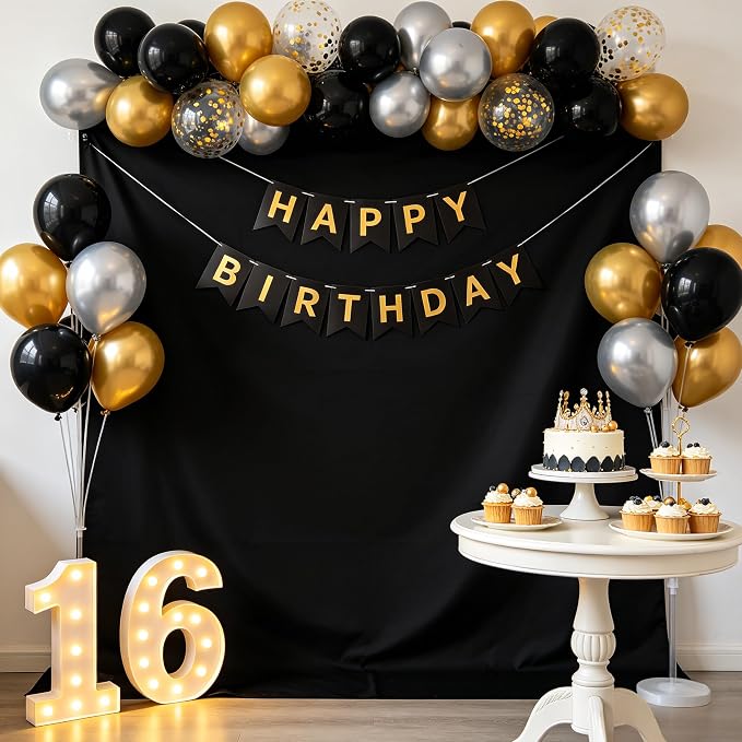 Black Photo Backdrop for Photoshoot, Fabric Background for Product Photography - Image 8