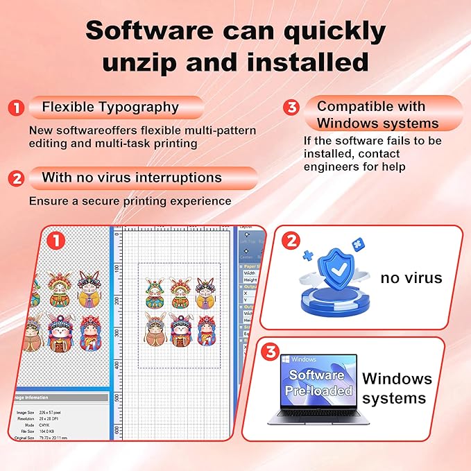 MZK A3 Plus DTF Printer XP600 Doubled-Speed,13+" DTF Film,Built-in Holiday Automatic Timed Cleaning Printhead,LED Multi-Function Fouch Screen,Film Cutter,White Ink Circulation,Gift Ink 2 Year