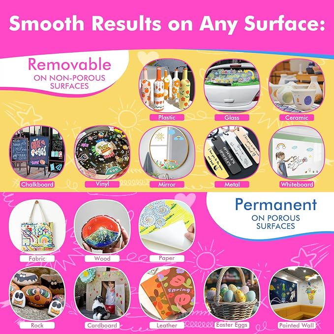 GOTIDEAL Liquid Chalk Markers Erasable,Window Chalk Markers for blackboard Washable,Non-toxic Chalk Pens for Calendar,Chalkboard,Glass,Cars with Reversible Tips(48 Colors,6mm)