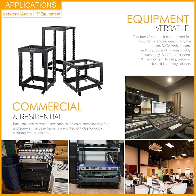 12U Server Rack Open Frame - Image 6