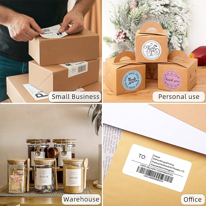 Bluetooth Thermal Label Printer, Wireless 4x6 Shipping Label Printers for Small Business, Compatible with Android&iOS and Windows, Address Label Printer for Amazon, Ebay, Shopify, Etsy, USPS