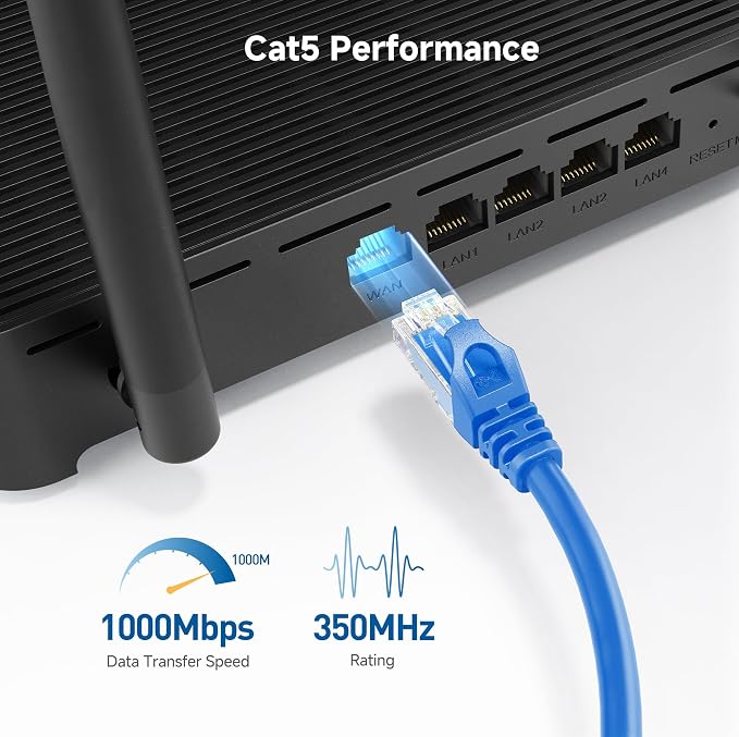 Cable Matters 1Gbps 8-Pack Snagless Short Cat 5e Ethernet Cable - 3ft - Image 4