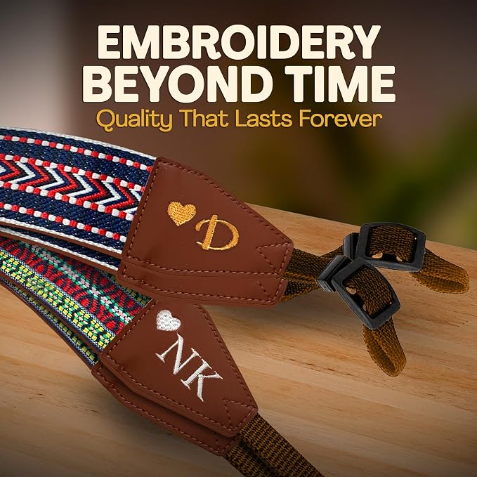 Art Tribute Custom Camera Strap California Weave- Add Your Text and We Make It - Image 6