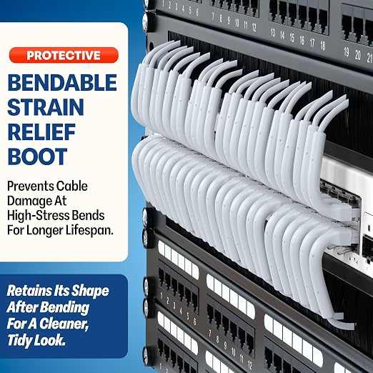 Everest Ultra Slim Cat6a Ethernet Patch Cables 5ft White - Image 3