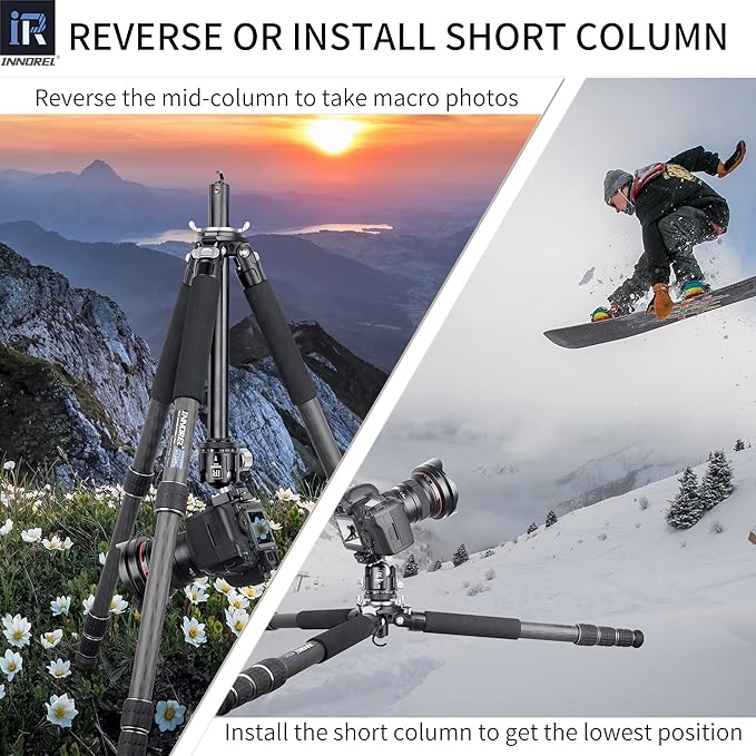 Carbon Fiber Camera Tripod-INNOREL GT324C Professional Compact Shooting Tripod - Image 9