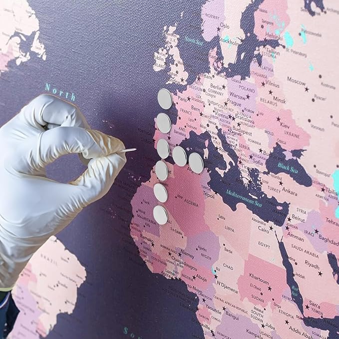 Silver Thumb Tacks, Multipurpose Upholstery Nails, Decorative Nail Heads, and Wall Tacks for Secure Fixing & DIY Projects, 100Pcs