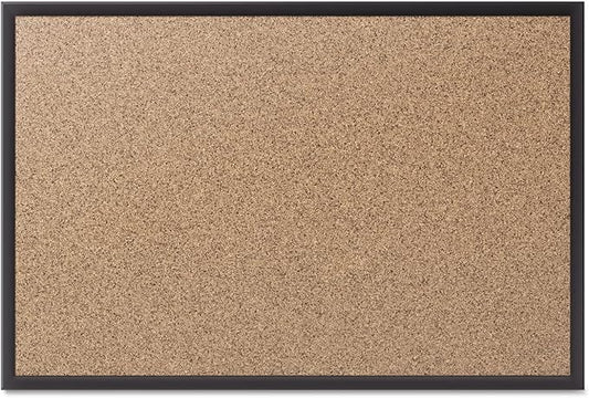 Quartet Cork Board, Bulletin Board, 8' x 4' Corkboard, Black Frame (2308B)
