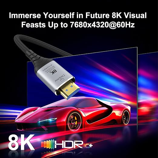 Fiber Optic HDMI Cable 20FT, 8K Long HDMI 2.1 Cable, 48Gbps Ultra High Speed - Image 3
