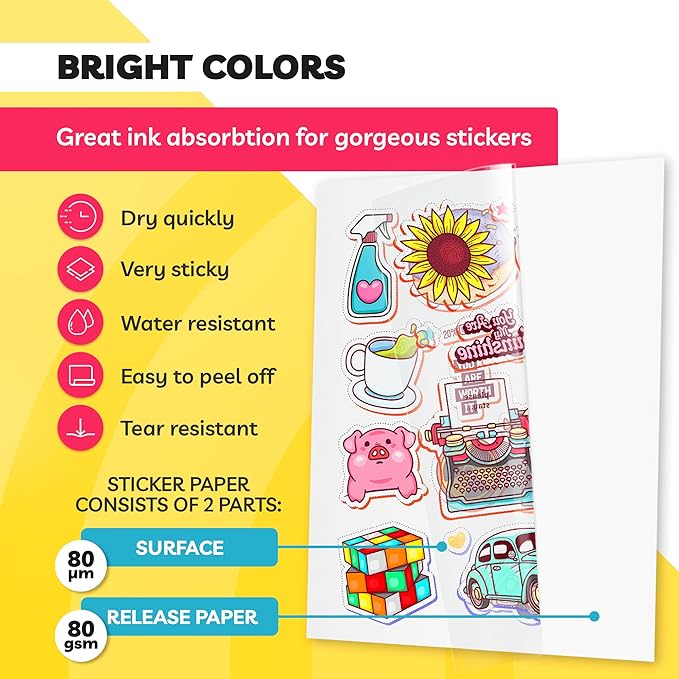 90% Clear Sticker Paper for Inkjet Printer - Image 2