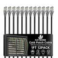 1 Foot Cat6 Patch Cables, Solid Pure Copper Patch Cord, Cat 6 Ethernet Cable by CatBose