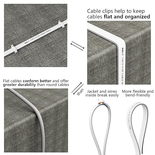 Jadaol Cat 6 Ethernet Cable 15 ft, 10Gbps Support Cat8 Cat7 Network, Flat RJ45 - Image 5
