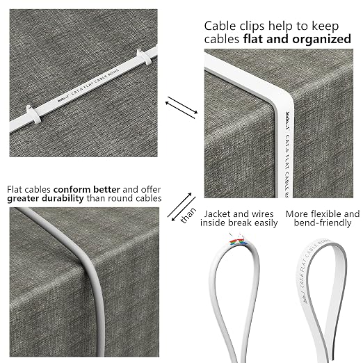 Jadaol Cat 6 Ethernet Cable 75 ft, 10Gbps Support Cat8 Cat7 Network, Flat RJ45 - Image 5