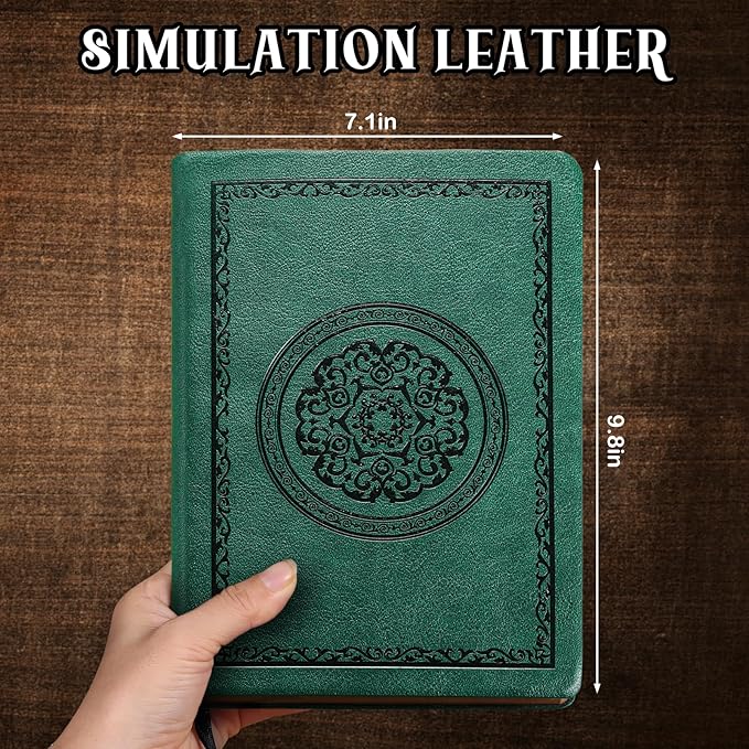 2025 Leather Vintage Journal Notebook,300 Pages,Leather Softcover Lined Journal Notebooks for Women Men,Notebook Journals for Writing Travel,Business,Office,7.1'' X 9.8''
