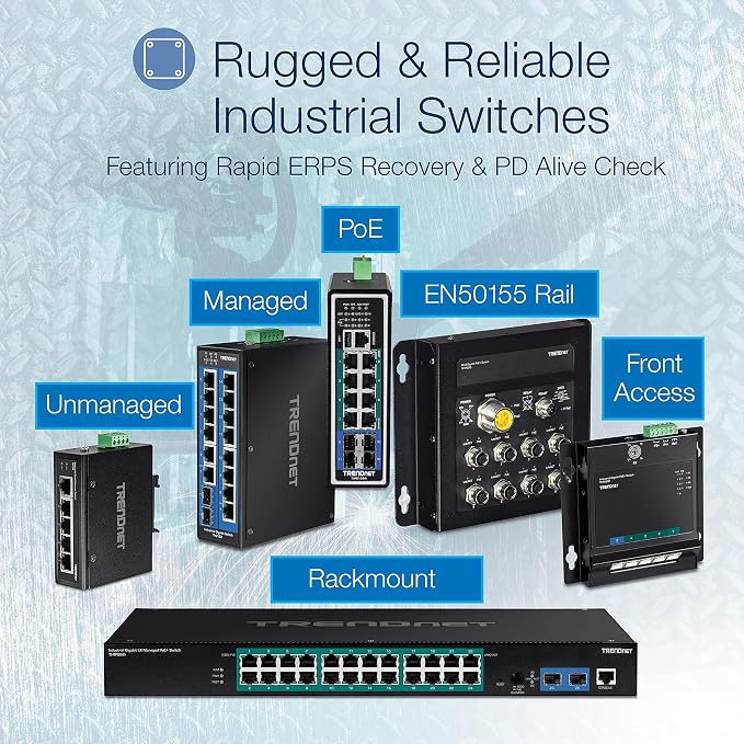 TRENDnet 10-Port Industrial Gigabit L2 Managed DIN-Rail Switch, 8 X Gigabit - Image 8