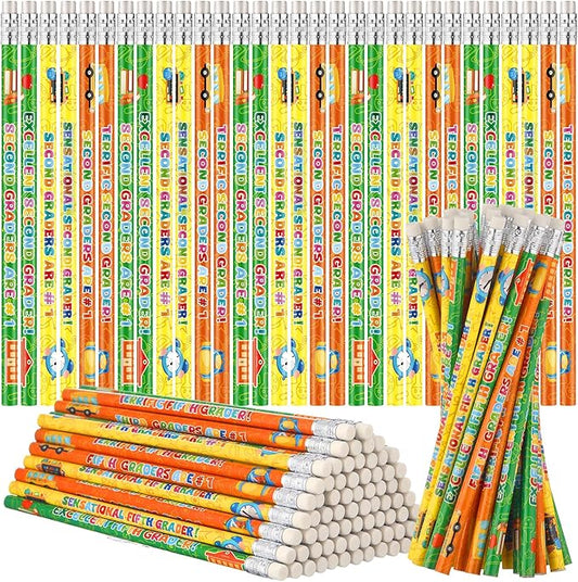 Tenceur 120 Pcs 5th Graders Pencils, 5 Motivational Cute Pencils Bulk with Erasers for Kids Student Teacher Classroom Reward Back to School Supplies