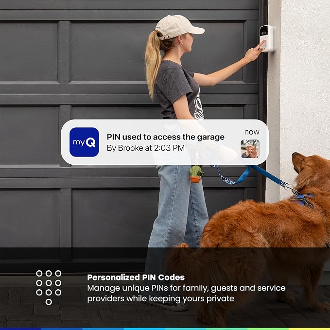 myQ Smart Garage Door Video Keypad + Wired Power Adapter Kit, - Image 5